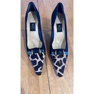 DI SANDRO LEOPARD PRINT SUEDE HEELS WOMEN'S SIZE 7 MADE IN ITALY